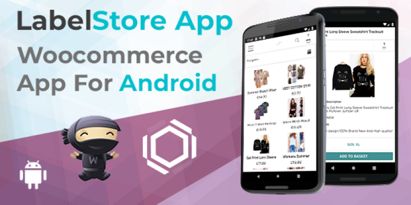 Woocommerce App Label Store For Ecommerce Stores Written in Java Android Studio Mobile