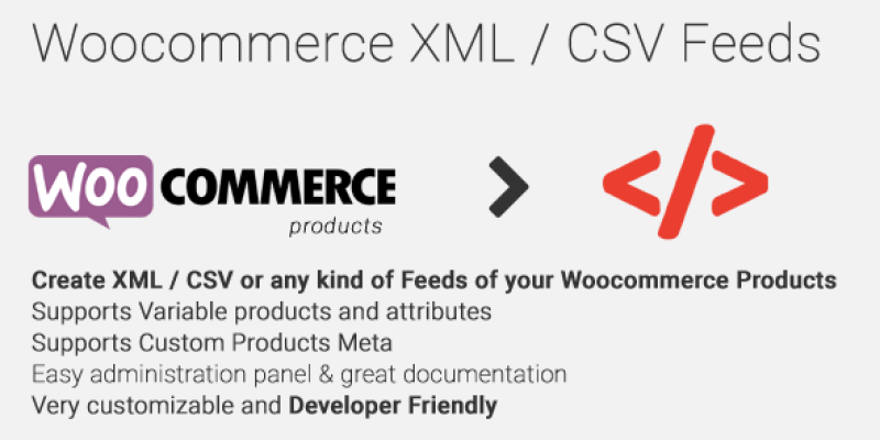 Woocommerce XML – CSV Feeds