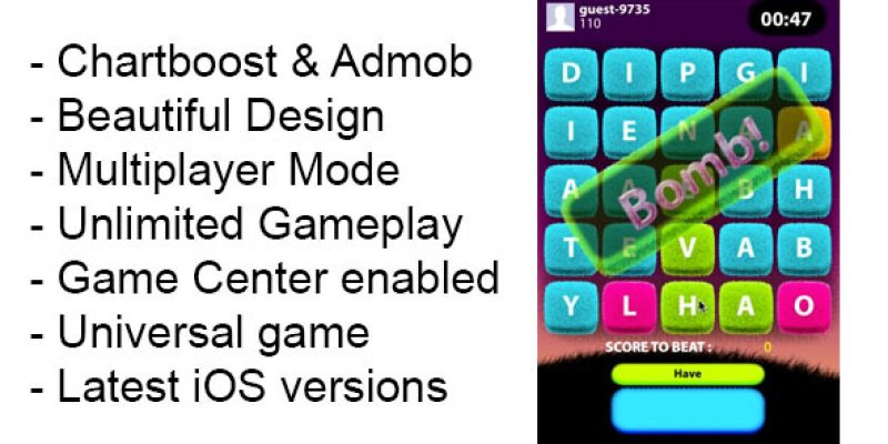 Word War iOS Game Universal Template iPhone