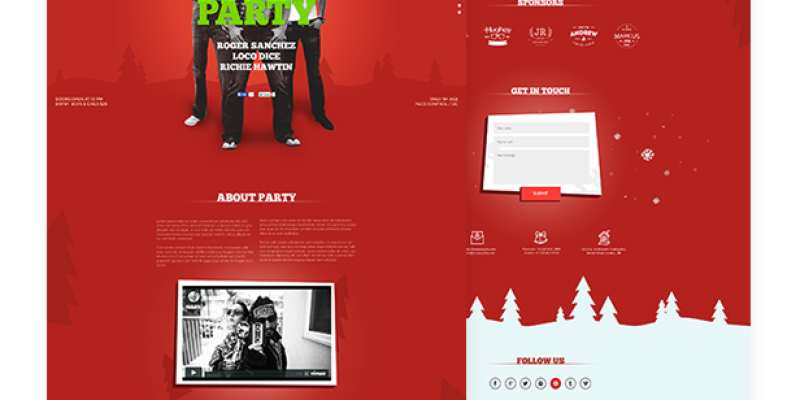 XMas – Christmas / New Year Party Muse Template