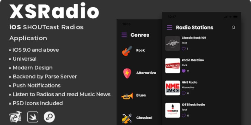 XSRadio | iOS SHOUTcast Radios Application