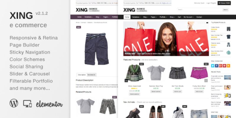 Xing – Business / ecommerce WordPress Theme