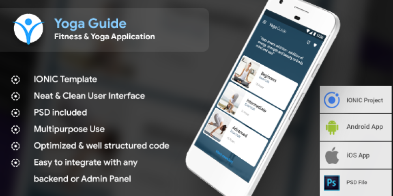 Yoga Android app + Yoga iOS app |  Template (HTML + CSS in IONIC Framework)
