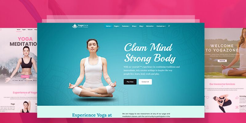 YogaZone: Yoga, Fitness & Meditation Mobile Responsive Bootstrap Html Template