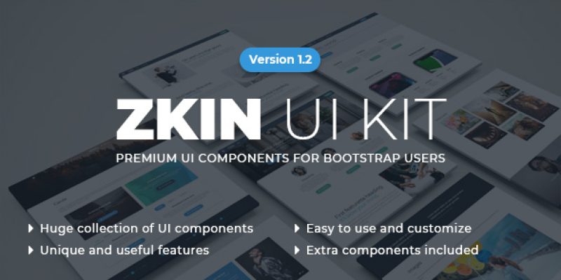 ZKIN – Bootstrap 4 Skin & UI Kit