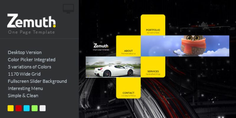 Zemuth – One Page Template