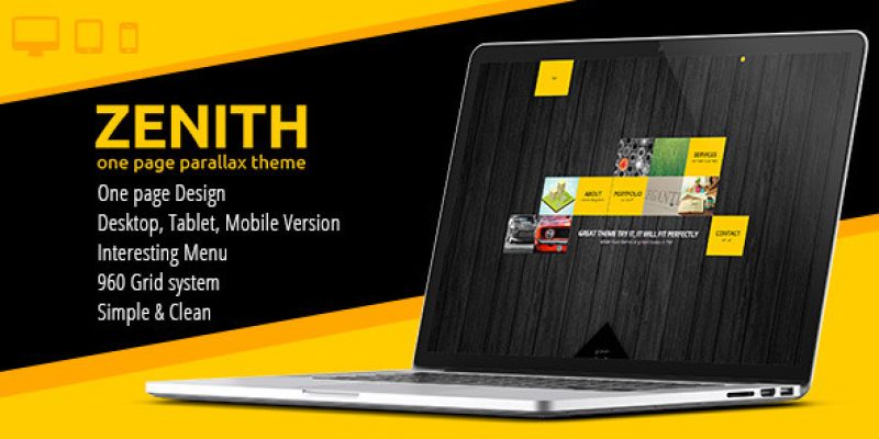 Zenith – One Page Parallax Template