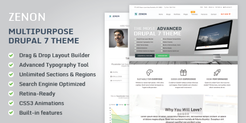 Zenon: Responsive Multipurpose Drupal 7 Theme