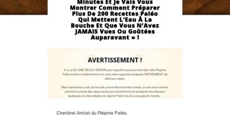 Cb’s #1 Paleo Offer (paleohacks) Now In French !!