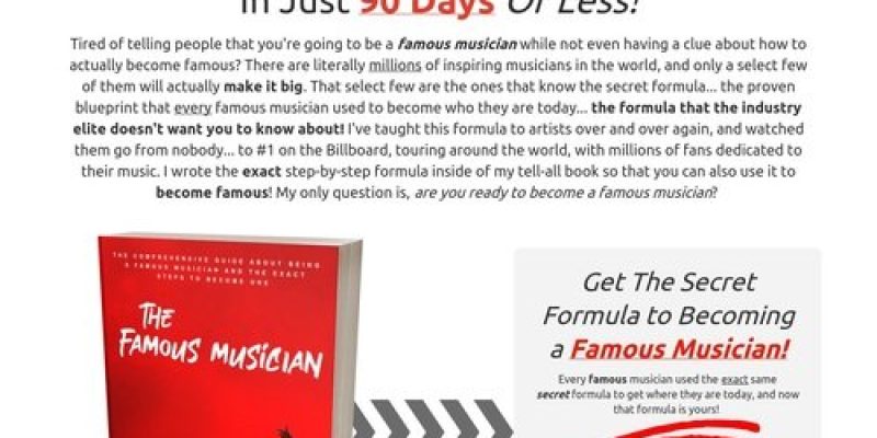 How To Become A Famous Musician E-book