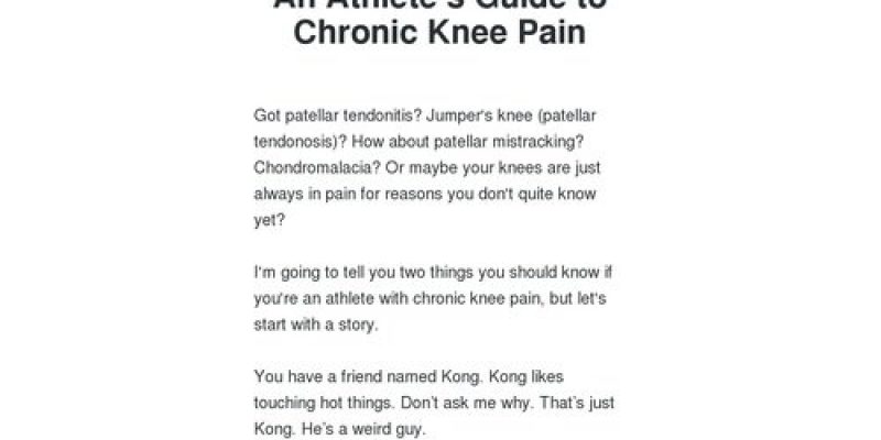 An Athlete's Guide to Chronic Knee Pain – anthony mychal