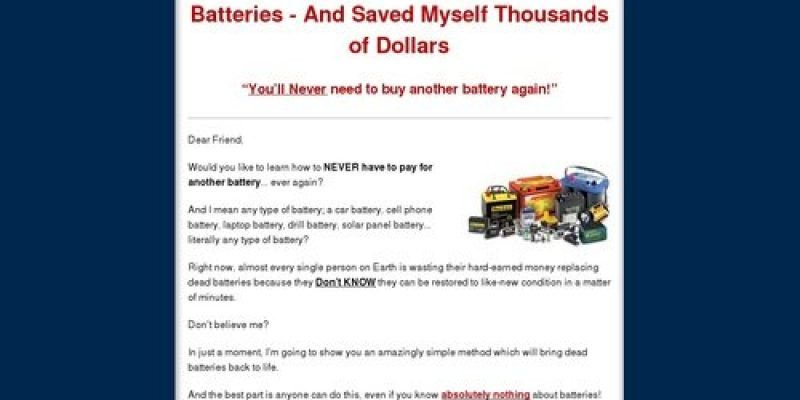 Battery Reconditioning 4 You – How To Recondition Death Batteries