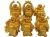 Set of 6 Laughing Buddha Decorative Showpiece – 6.5 cm (Polyresin, Gold)