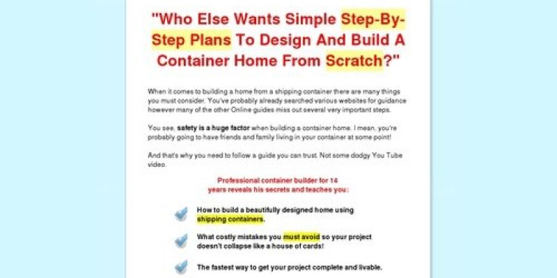 Build A Container Home