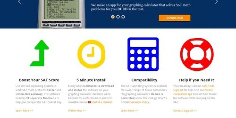 Calc-Tech – SAT Calculator Programs for TI Graphing Calculators