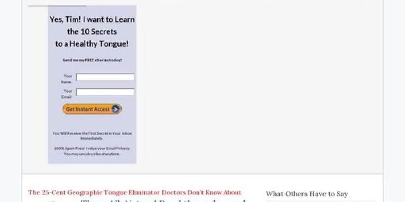 Healthy Tongue Secrets Revealed – Geographic Tongue | Healthy Tongue Secrets