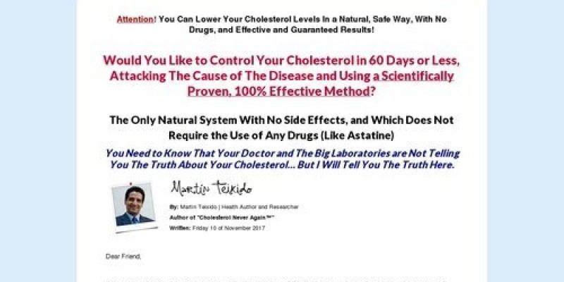Cholesterol Never Again – 90%! Top Converting Written Page On Cb.