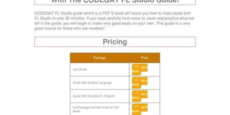CODEGAT FL Studio Guide