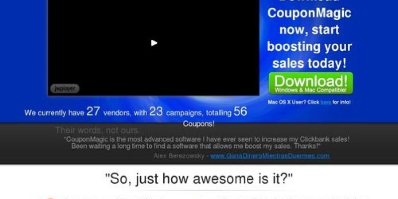 Jeffijoe CouponMagic Software