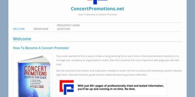 ConcertPromotions.net – How To Become A Concert Promoter