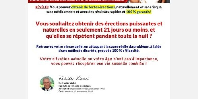 Dysfonction Erectile Plus Jamais. Ed Treatment French Version.