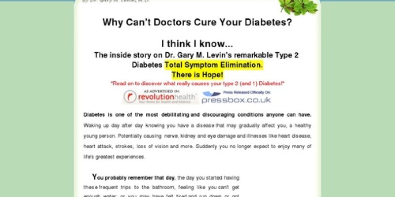 DrGarys Diabetes Treatment cure ebook natural health