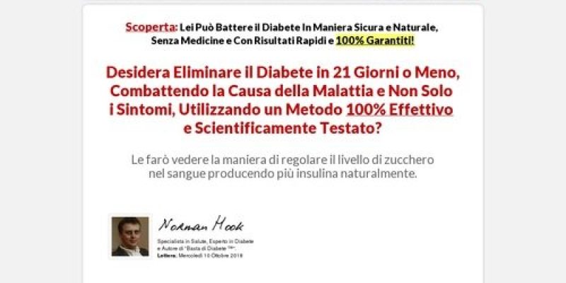 Basta Di Diabete – Diabetes Treatment Italian Version. 90% Commission!