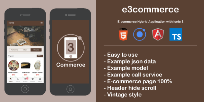 e3commerce – Hybrid Application with Ionic3