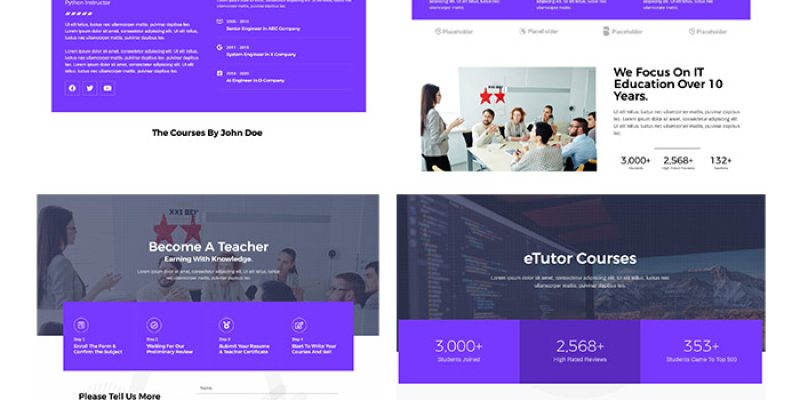 eTutor – Education & Online Course Elementor Template Kit