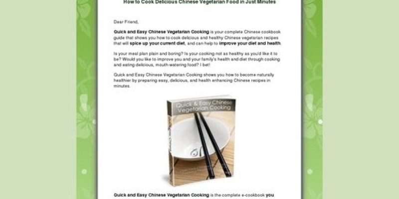 Chinese Vegetarian Cooking – Healthy, Low Fat Chinese Vegetarian Cookbook And Recipes