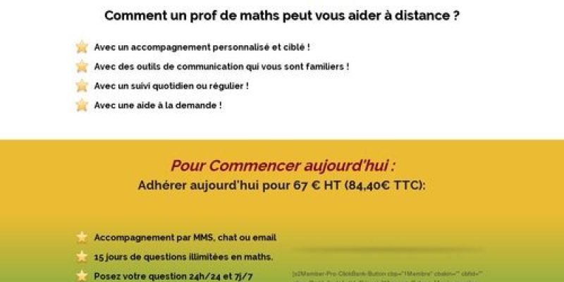 Coaching Pour Reussir En Maths : 15/20 En 15 Min / Jours