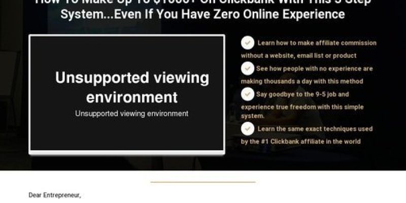 Unauthorized Affiliate – error page