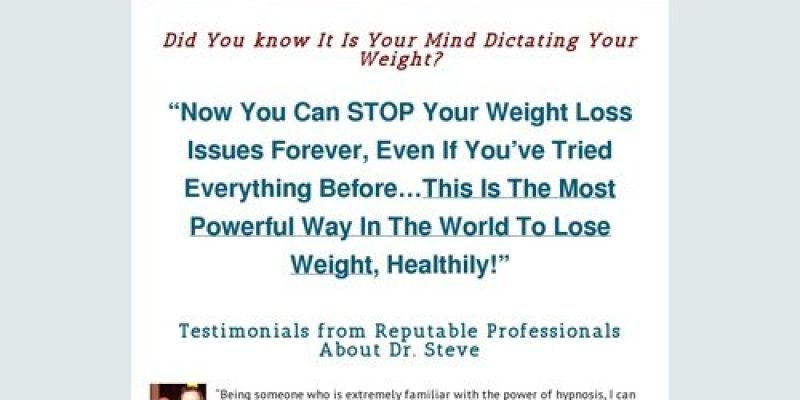 Weight Loss Hypnotherapy Audio Program
