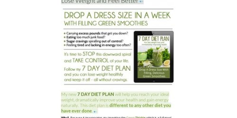 Green Smoothie 7 Day Detox Diet Plan: Lose Weight and Feel Better – Green Thickies: Filling Green Smoothie Recipes