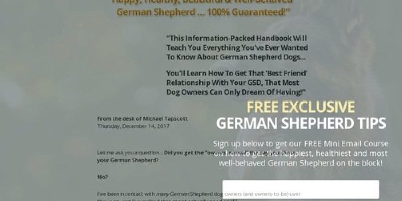 German Shepherd Handbook – $0.56 Earnings Per Hop!