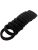 Hair Ponytail Holder Elastic rubberband Soft Fabric Medium Size (Black Shade) (Pack of 12)