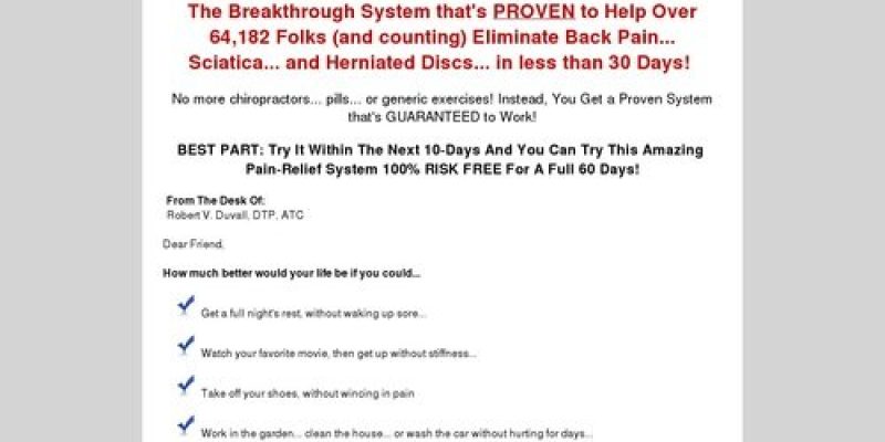Back Pain & Sciatica Relief – Back Pain Exercises, Stretches and Treatments