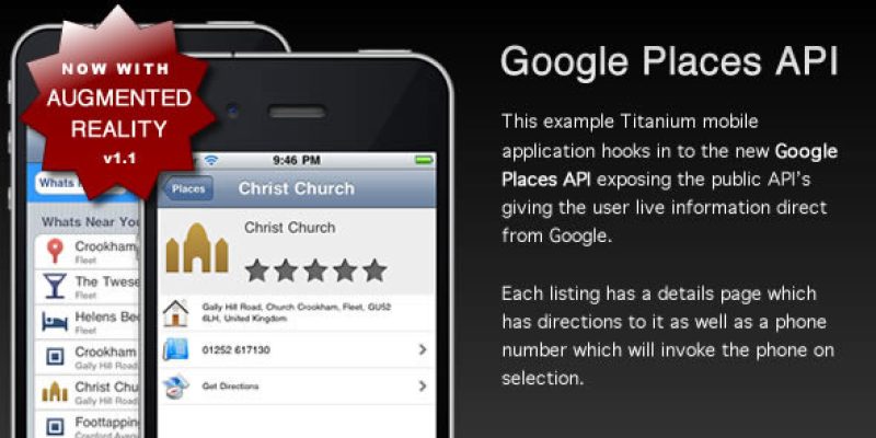 iPhone Google Places API example app