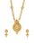 Brass Long Gold PLated Necklace Set With Earring