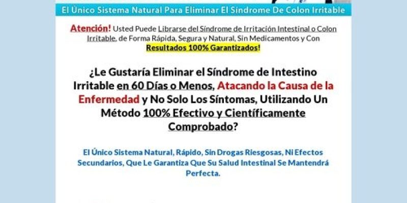 Adios Intestino Irritable. 100% De Comision!