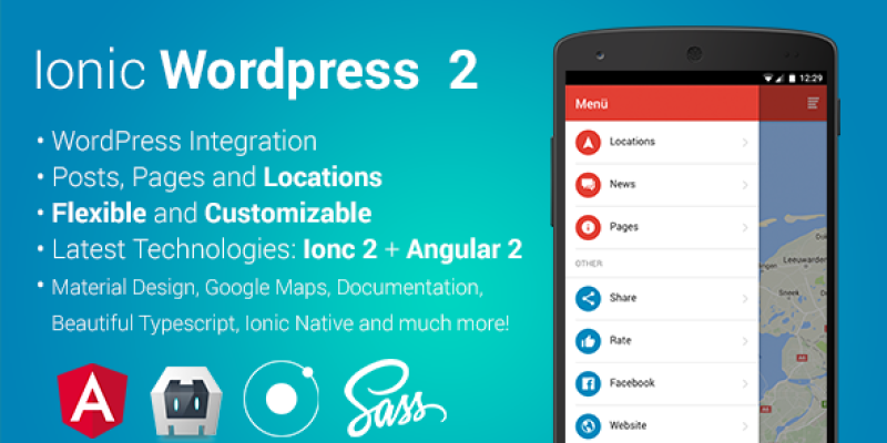 ionWordPress 2 -WordPress full Integrated hybrid app (ionic 2 & angular 2)