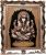 Lord Ganesha With Curtain Design Photo Frame Decorative Showpiece – 46 cm (Plastic, Brown)