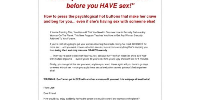 The Secrets of How to Make a Woman Sexually Addicted to You