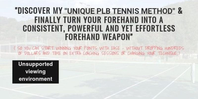 Turn Your Forehand Into A Weapon Online Tennis Training Program — PLB Tennis Method® Academy