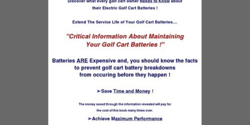 Golf cart batteries | Golf Cart Batteries Maintenance