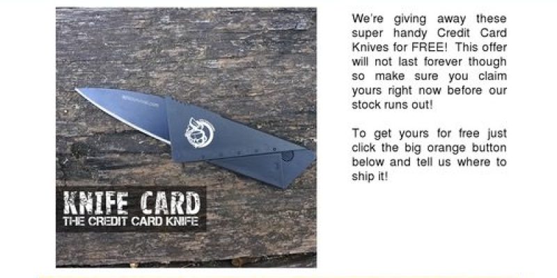 Give Away Our Knife Card And Earn Recurring Commissions!