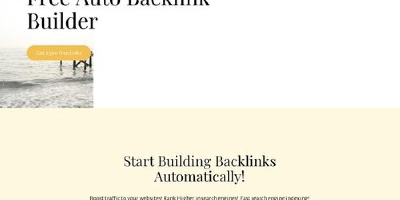 Free auto backlink builder generator