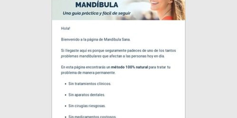 Mandibula Sana – Guia para el Bruxismo y Dolor de Mandibula