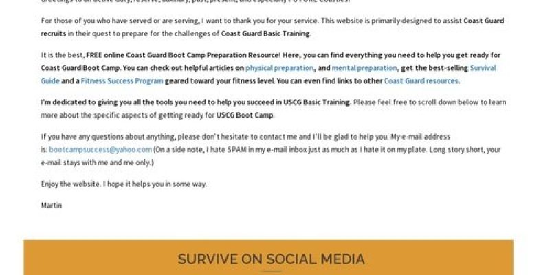 Survive Coast Guard Boot Camp – #1 USCG Boot Camp Preparation Site
