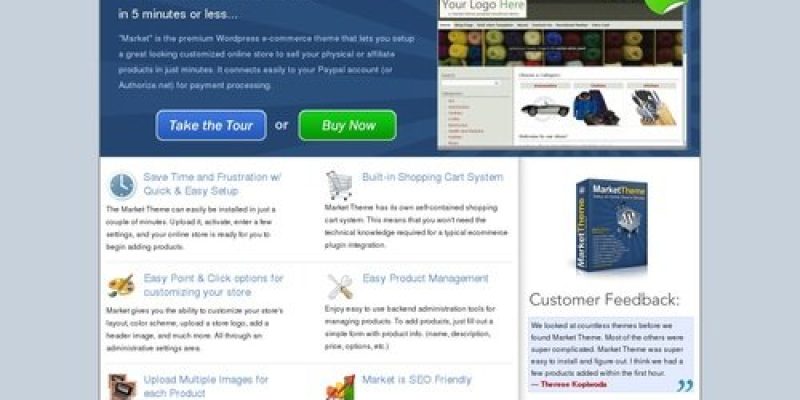Market Theme — Turn WordPress Into An Online Store